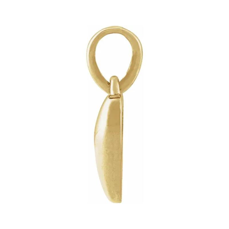 14K Yellow Gold Puffy Heart Pendant