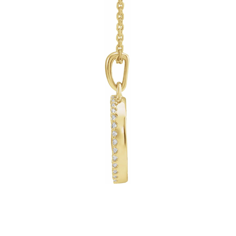 Tree of Life Pendant with 16-18" Necklace 14K Yellow Gold 1/5 CTW Natural Diamond