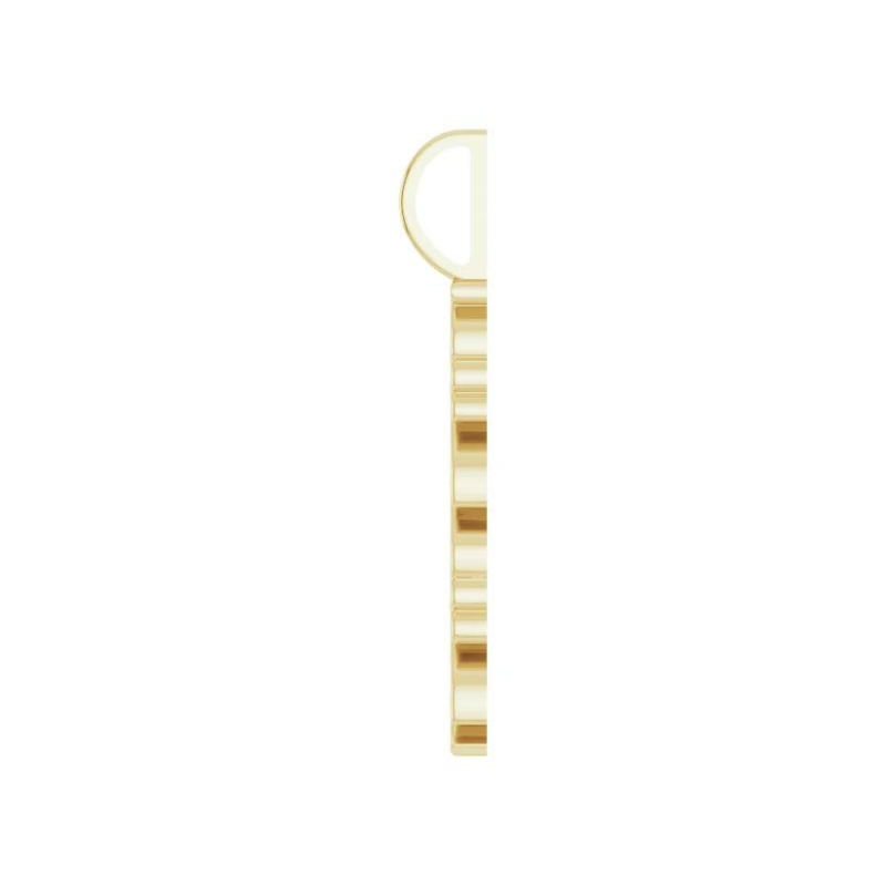 14K Yellow Gold Vertical "Mama" Charm/Pendant 30.2x3.3 mm
