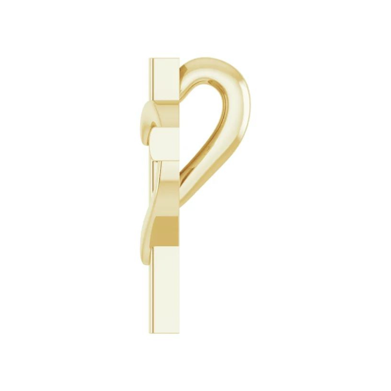 14K Yellow Gold Youth Cross with Heart Pendant