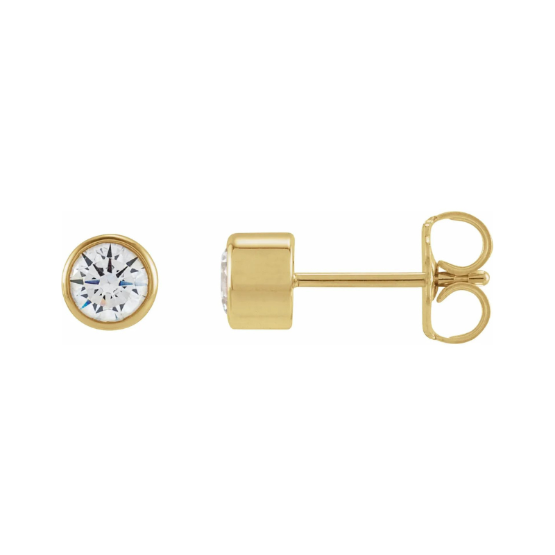 14K Yellow 3.5 mm Round 1/3 CTW Lab-Grown Diamond Earrings