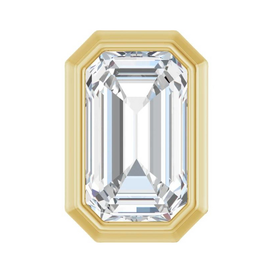 Solitaire Bezel-Set Slide Pendant in 14K Yellow Gold with Natural Diamond 1/4 CT