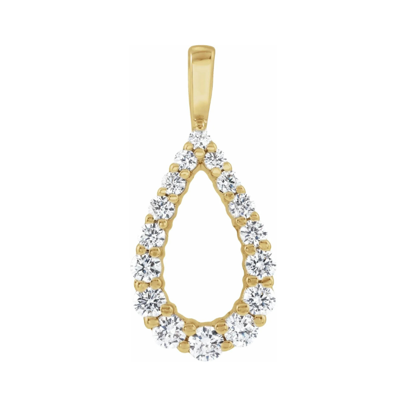 14K Yellow Gold 1/3 CTW Lab-Grown Diamond Pendant