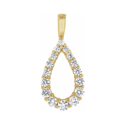 14K Yellow Gold 1/3 CTW Lab-Grown Diamond Pendant