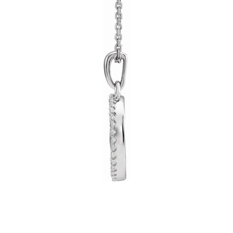 Tree of Life Pendant with 16-18" Necklace 14K White Gold 1/5 CTW Natural Diamond