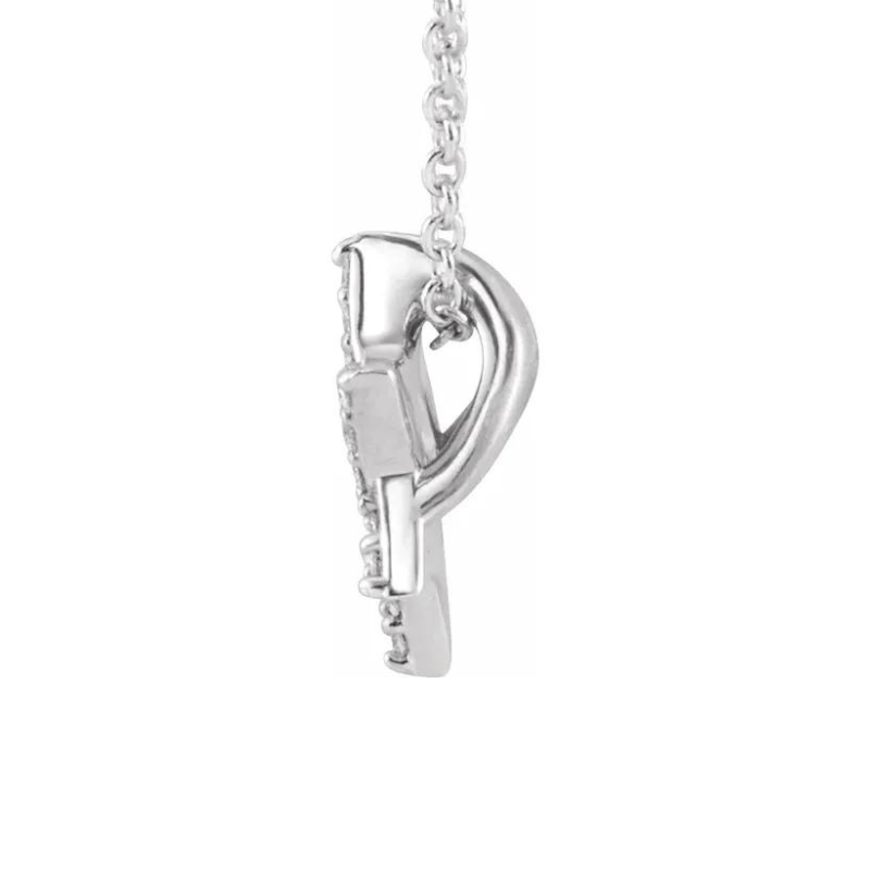 Star of David Pendant with 16-18" Necklace 14K White 1/8 CTW Natural Diamond