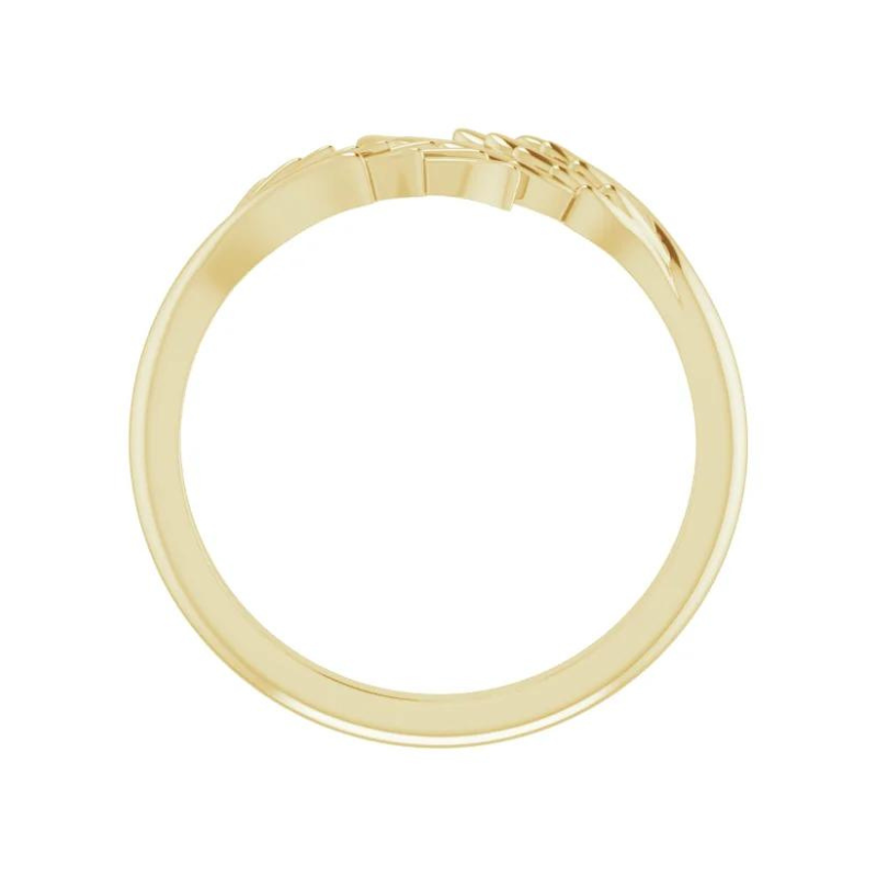 14K Yellow Gold Angel Wings Ring