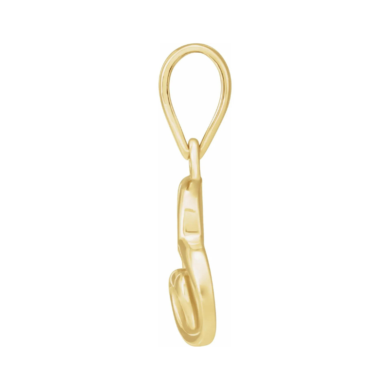 14K Yellow Gold Two Hearts Pendant