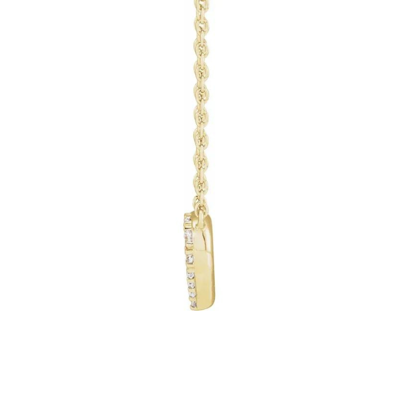 Heart Pendant with 16-18" Necklace in 14K Yellow Gold  and 1/5 CTW Lab-Grown Diamond