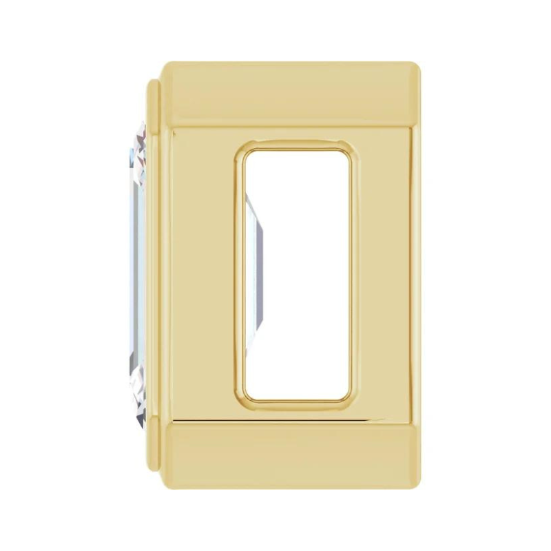 Solitaire Bezel-Set Slide Pendant in 14K Yellow Gold with Natural Diamond 1/4 CT