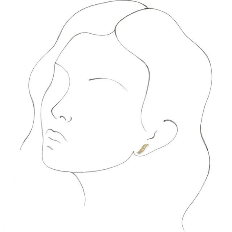 14K Yellow Gold .06 CTW Natural Diamond Ear Climbers